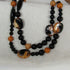 African Kazuri Necklace in Honey and Black Fair Trade Beads - VP's Jewelry 