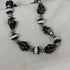 Fair Trade Beaded Black & White Kazuri Statement Necklace - VP's Jewelry  