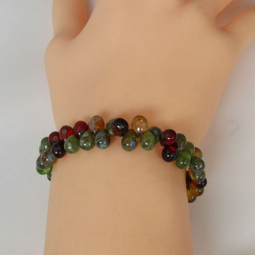 Czech Crystal Teardrop Multi-colored Bracelet - VP's Jewelry