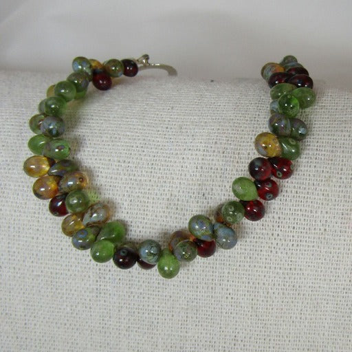 Czech Crystal Teardrop Multi-colored Bracelet - VP's Jewelry