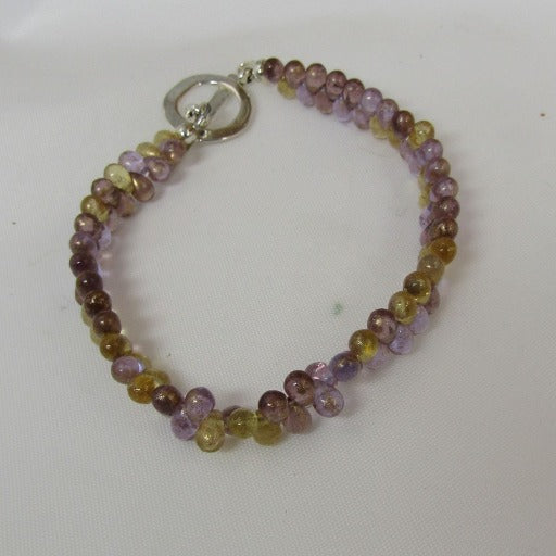 Czech Crystal Teardrop Lilac Bracelet - VP's Jewelry