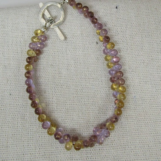 Czech Crystal Teardrop Lilac Bracelet - VP's Jewelry
