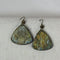 Iridescent Gold Artisan Handmade Earrings Raku Glaze - VP's Jewelry  