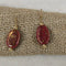 Kazuri Earring in Maroon and Gold - VP's Jewelry