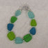 Shades of Blue & Green Sea Glass Bracelet - VP's Jewelry