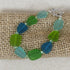 Shades of Blue & Green Sea Glass Bracelet - VP's Jewelry