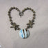 Aqua & Brown Handmade Fair Trade Kazuri Pendant Necklace