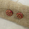 Earrings in Handmade Maroon and Gold Kazuri Beads - VP's Jewelry  