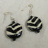 Black & Cream Handmade Kazuri Bead Earrings - VP's Jewelry  