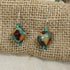 Handmade Lampwork Earrings in Brown & Turquoise - VP's Jewelry