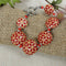 Red & Tan Artisan Bead Bracelet - VP's Jewelry  