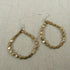 Matte Metallic Hoop Beaded Earrings Gold Tones - VP's Jewelry