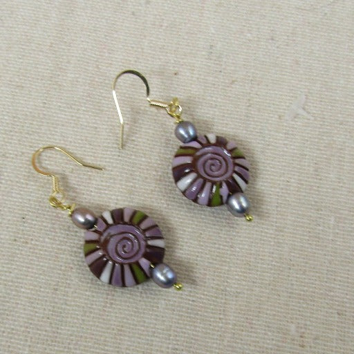 Purple & Lilac Handmade Bead Earrings - VP's Jewelry  