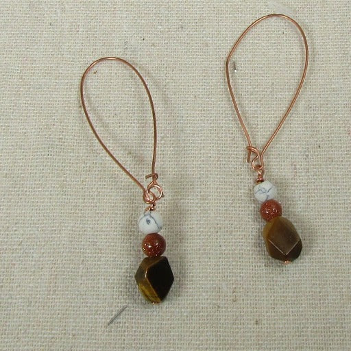 Gemstone Copper Earring - VP's Jewelry