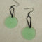 Seafoam Green Sea Glass Drop Earrings Gunmetal - VP's Jewelry