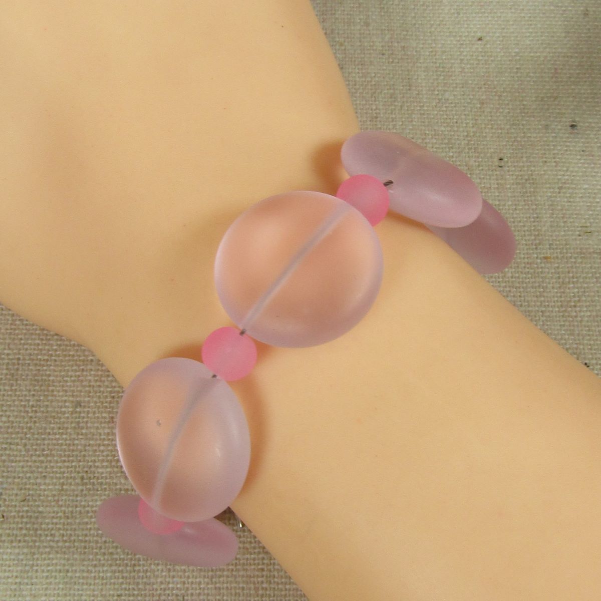 Rose Pink Sea Glass Bracelet