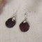 Sand Dollar Sea Glass Drop Earrings Ruby Red - VP's Jewelry