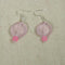 Rose Pink Sea Glass Drop Earrings