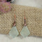 Frosted Green Sea Glass & Copper Earrings - VP's Jewelry