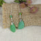 Long Green Sea Glass Drop Earrings - VP's Jewelry