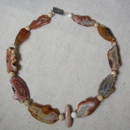 Rustic Agate Gemstone Necklace - VP's Jewelry