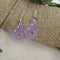 Lavender Cut Out Star  Sea Glass Earrings