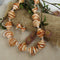 Cream & Tan Sea Shell Necklace & Earrings