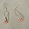 Sweet Peach Sea Glass Drop Earrings Dangling - VP's Jewelry