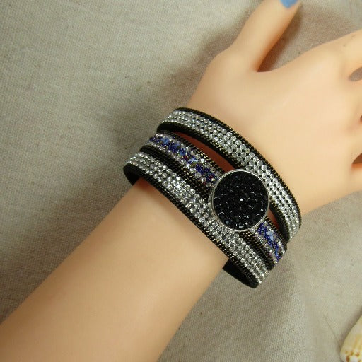 Black Suede Cuff Bracelet - VP's Jewelry
