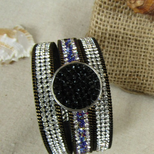 Black Suede Cuff Bracelet - VP's Jewelry