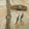 Beige Leather Ribbon Choker & Bracelet & Earrings Designer Set - VP's Jewelry