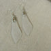 Clear white Long Sea Glass Drop Earrings