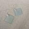 Aqua Square Sea Glass Earrings Delicate