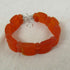 Orange Sea Glass Cuff Bracelet