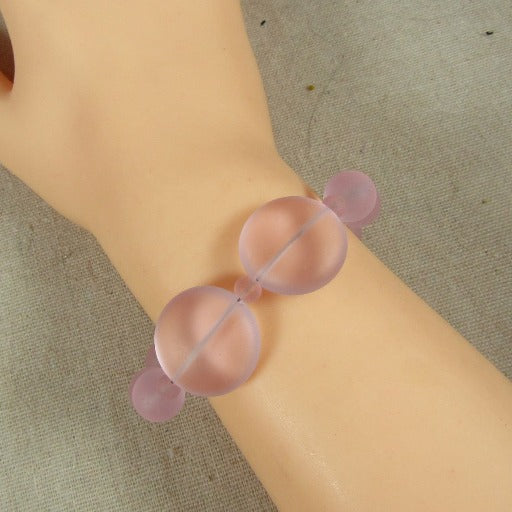Pink sea glass ocean inspired bracelet - VP's Jewelry