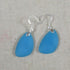 Opaque Blue Opal Sea Glass Earrings