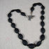Black Sea Glass Bead Necklace Jewelry Handmade