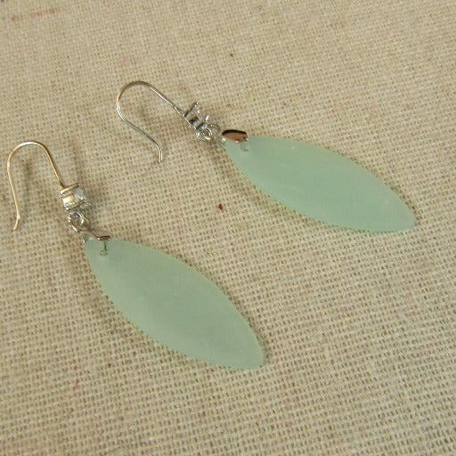 Mint Sea Glass Earrings