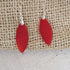 Bright Red Sea Glass Earrings