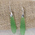 Green Recycled Sea Glass Earrings