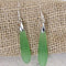 Green Recycled Sea Glass Earrings