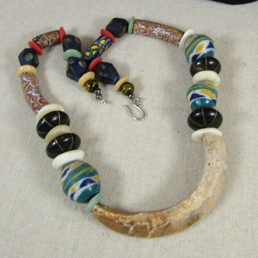 Bold African Bead Designer Statement Necklace - VP's Jewelry  
