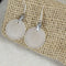 Frosted Clear Sea Glass Drop Earrings 