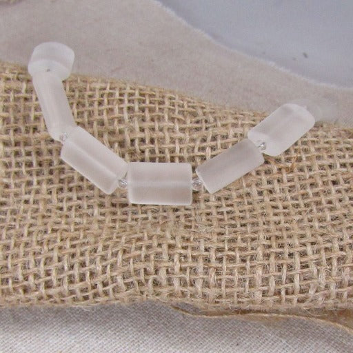 Frosted Clear Sea Glass Bracelet