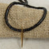 Black Heishi Surfer Beaded Necklace Gold Accent for a Man - VP's Jewelry