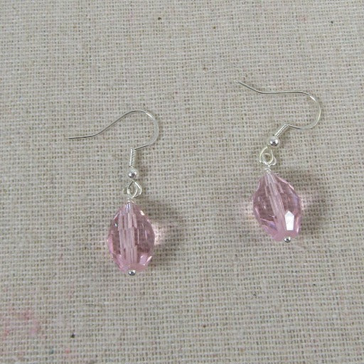 Pink Crystal Drop Earrings - VP's Jewelry