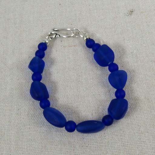 Royal Blue Sea Glass Bracelet