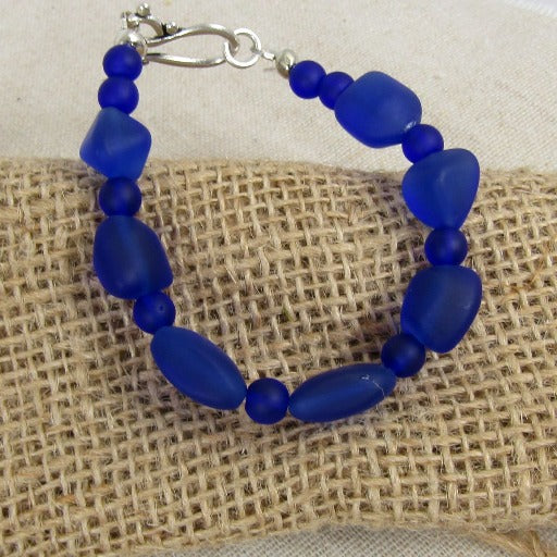 Royal Blue Sea Glass Bracelet