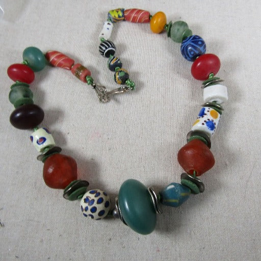 Bold African Beaded Necklace - VP's Jewelry