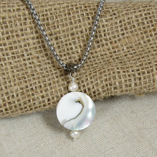 Natural Mother-of-pearl Pendant Necklace - VP's Jewelry